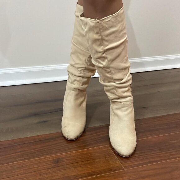 Beige Slouchy Knee-High Boots – Size 6.5, Chic & Versatile - Picture 5 of 5